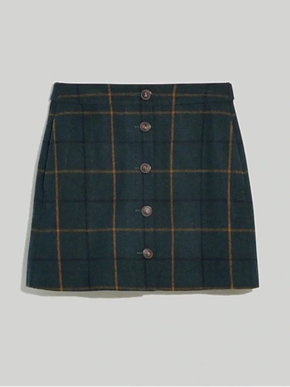 *New with Tags* Madewell Wool Button-Front Mini Skirt - Size 2